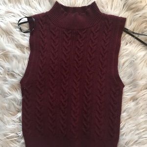 Burgundy cropped top